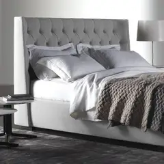 EKONOMODO COLOMBIA - Cabecero Marfil para Cama Queen Gris Perla
