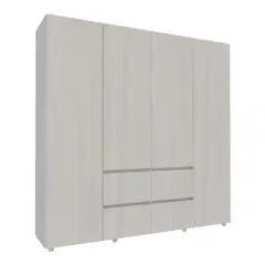 JUST HOME COLLECTION - Armario Burdeos 200 200x200x50cm Gales Negro
