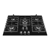 ABBA - Estufa Empotrable 76 cm Vidrio Templado CG501-V5D TC Negro