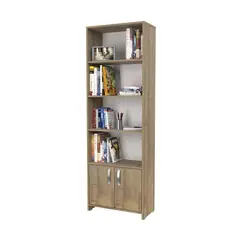 INVAL - Biblioteca Dali 2 Puertas 182X60X25Cm Amaretto