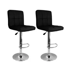 OR DESIGN - Combo x2 Sillas Tipo Bar Negro con Espaldar