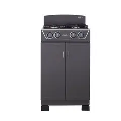 HACEB - Estufa de Piso Gas Natural 4 Quemadores 52 cm Plata