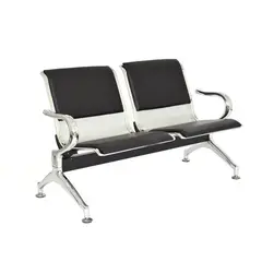 EKONOMODO COLOMBIA - Silla Tándem 2 Gris 124x77x37 Negro