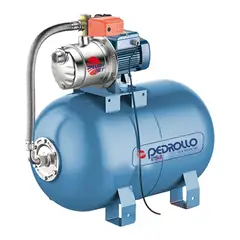 PEDROLLO - Equipo de Presión Plurijet 4/80 0.85Hp 110/220V + Tanque Hidroneumático Horizontal de 100 Litros
