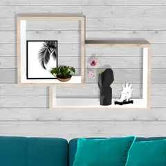 HOMECENTER - Repisa Click 67x19x44cm Madera Natural