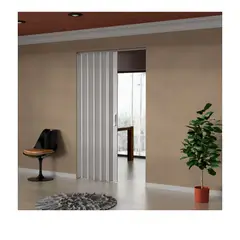 MADERKIT - Puerta Plegable Madera MDP 261- 305X240 Apertura Izquierda - Blanco