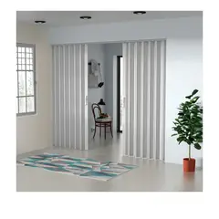 MADERKIT - Puerta Plegable Madera MDP 110-140x240 cm Ap. Central -Blanco