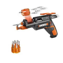 WORX - Atornillador Multipuntas Inalámbrico de 1/4 Pulgada 4V