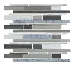 DAR CERAMICS - Mosaico Vidrio Timber 31x30cm Gris