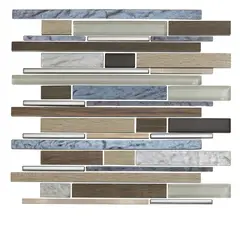 DAR CERAMICS - Mosaico Vidrio Timber 31x30cm Beige
