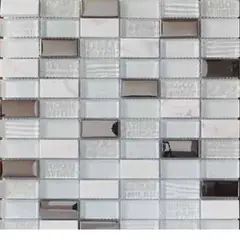 DAR CERAMICS - Mosaico Vidrio Cities 30x30cm Blanco