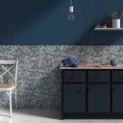 VIDREPUR - Mosaico Vidrio Stones 30.7x31.7cm Gris - Azul