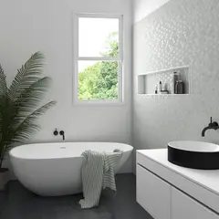 VIDREPUR - Mosaico Vidrio Antarctica Snow 30.7x31.7cm Blanco