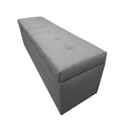NEW CONFORT - Puff Baúl Nova 120x40x40 Ecocuero Gris