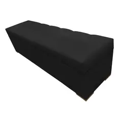 NEW CONFORT - Puff Baúl Prisma 120x40x40 Paño Negro