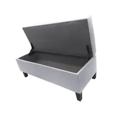 NEW CONFORT - Puff Baúl Classic 120x40x40 Ecocuero Blanco