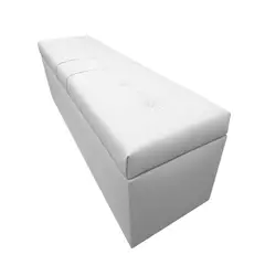 NEW CONFORT - Puff Baúl Nova 100x40x40 Ecocuero Blanco