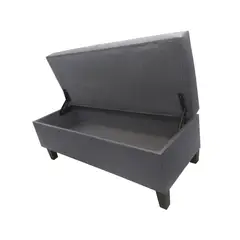 NEW CONFORT - Puff Baúl Classic 100x40x40 Ecocuero Gris