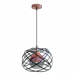 SPECTRUM - Lámpara Colgante 1 Luz Negro E27