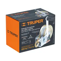 TRUPER - Malacate de Manivela con Cable Capacidad 650 kg