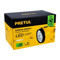 PRETUL - Linterna Recargable 145 Lúmenes 5 LEDs