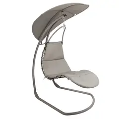 JUST HOME COLLECTION - Asoleadora Colgante Con Cojín Metal Taupe