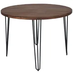 JUST HOME COLLECTION - Mesa Redonda Mara/Metal Zaroria 105 cm Acacia