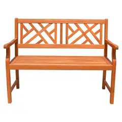 JUST HOME COLLECTION - Sofá Exterior Doble Madera Acacia Natural