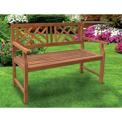 JUST HOME COLLECTION - Sofá Exterior Doble Madera Acacia Natural