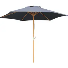 JUST HOME COLLECTION - Parasol Madera 2.5 Mt Negro