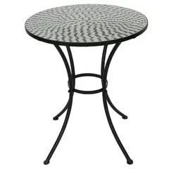 JUST HOME COLLECTION - Mesa Mosaico Metal Corcega Glass Multicolor 70 Cm