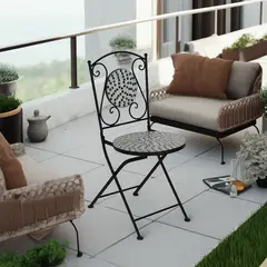 JUST HOME COLLECTION - Silla Mosaico Metal Corcega Multicolor