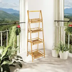 JUST HOME COLLECTION - Estante Bambú Natural 51 X 40 X 150 cm