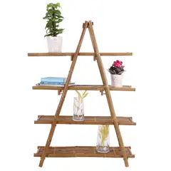 JUST HOME COLLECTION - Repisa Plegable Bambú Natural 100 X 35 X 140 cm