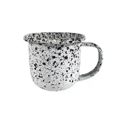 MACUIRA - Set 4 Mugs Peltre 370ml Coral Negro