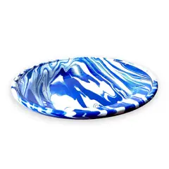 MACUIRA - Set 4 Platos Peltre 18cm Duna Azul