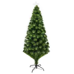 DEAR SANTA - Árbol de Navidad Fibra Óptica 210 cm 277 Luces Verde Cálida E7