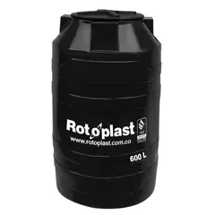 ROTOPLAST - Tanque Botella De 600 L Negro C.T C.Acc.