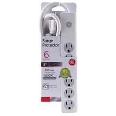 GENERAL ELECTRIC - Supresor De Picos Extensión 6 Salidas 450 Joules