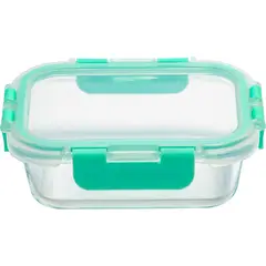 JUST HOME COLLECTION - Contenedor Vidrio Rectangular 370 Ml Tapa Clip
