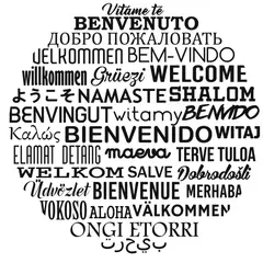 VINILOVERS - Vinilo Decorativo Bienvenido Círculo Negro