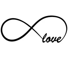 VINILOVERS - Vinilo Decorativo Amor Infinito Negro