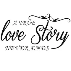 VINILOVERS - Vinilo Decorativo A True Love Story Negro