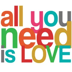 VINILOVERS - Vinilo Decorativo All You Need Is Love Colores