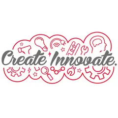 VINILOVERS - Vinilo Decorativo Create Innovate Gris - Rojo