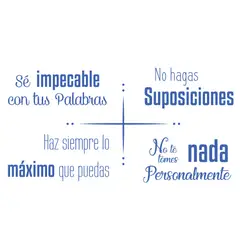 VINILOVERS - Vinilo Decorativo Los Cuatro Acuerdos Azul