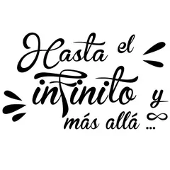 VINILOVERS - Vinilo Decorativo Hasta El Infinito Negro