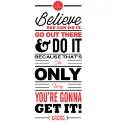 VINILOVERS - Vinilo Decorativo If You Believe Negro - Rojo