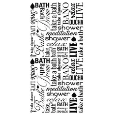 VINILOVERS - Vinilo Decorativo Textos Baño Negro