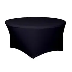 JUST HOME COLLECTION - Forro Para Mesa Redonda de Poliéster Negro